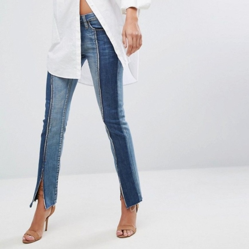 Blank NYC | Two Tone Split Seam Skinny Jeans 27